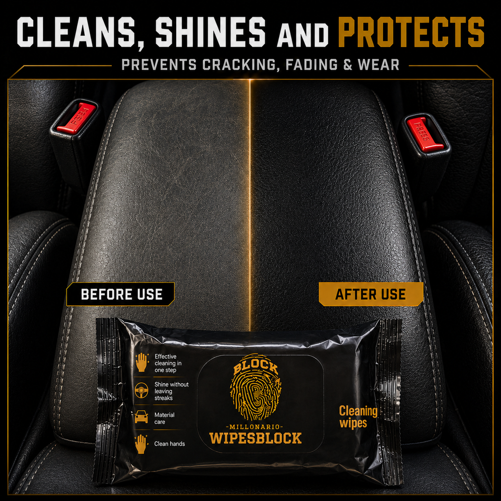 WipesBlock Car Interior Wipes — 70ct | Black Trim Restorer