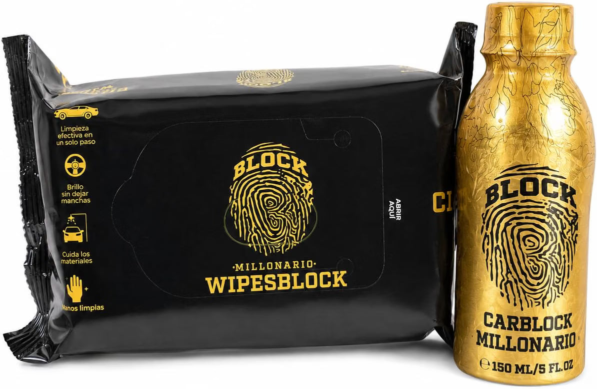Carblock Car Care Bundle - Liquid Car Perfume 150 ml + WipesBlock Interior Wipes 70 Ct